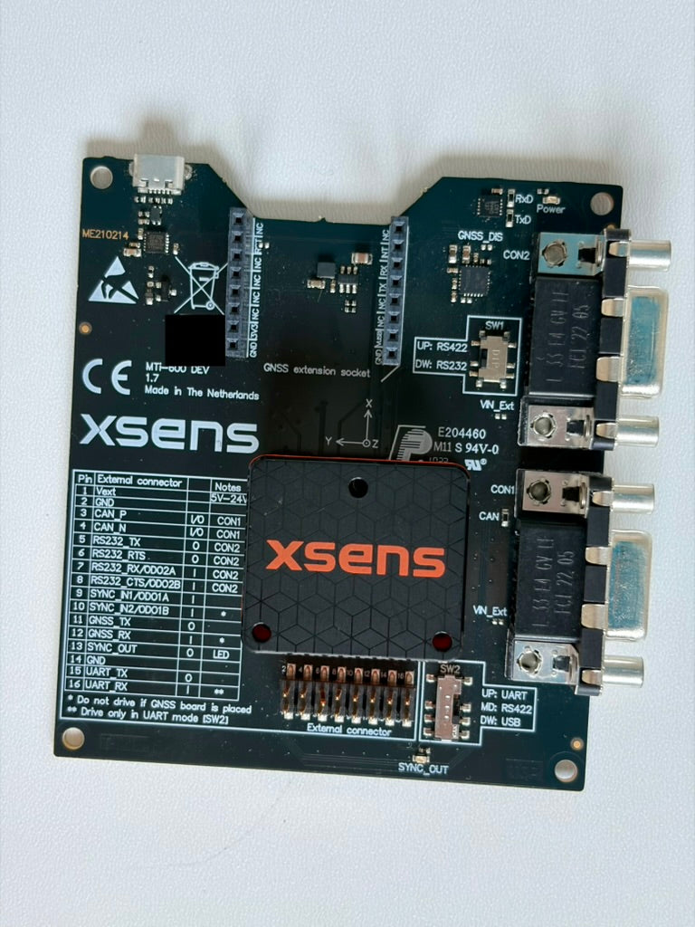 Xsens MTi-630 AHRS/IMU with Development Board and Carrier Board – Like New Condition